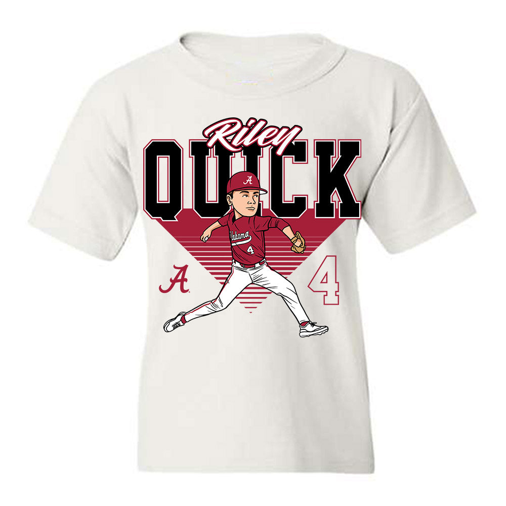 Alabama - NCAA Baseball : Riley Quick - Caricature Youth T-Shirt Style001 Hoodie, Sweatshirt | CoreVibeTees.com