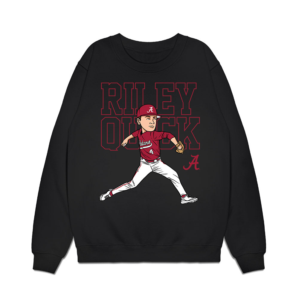Alabama - NCAA Baseball : Riley Quick - Caricature Premium Crewneck Sweatshirt T-Shirts, Hoodie | CoreVibeTees.com
