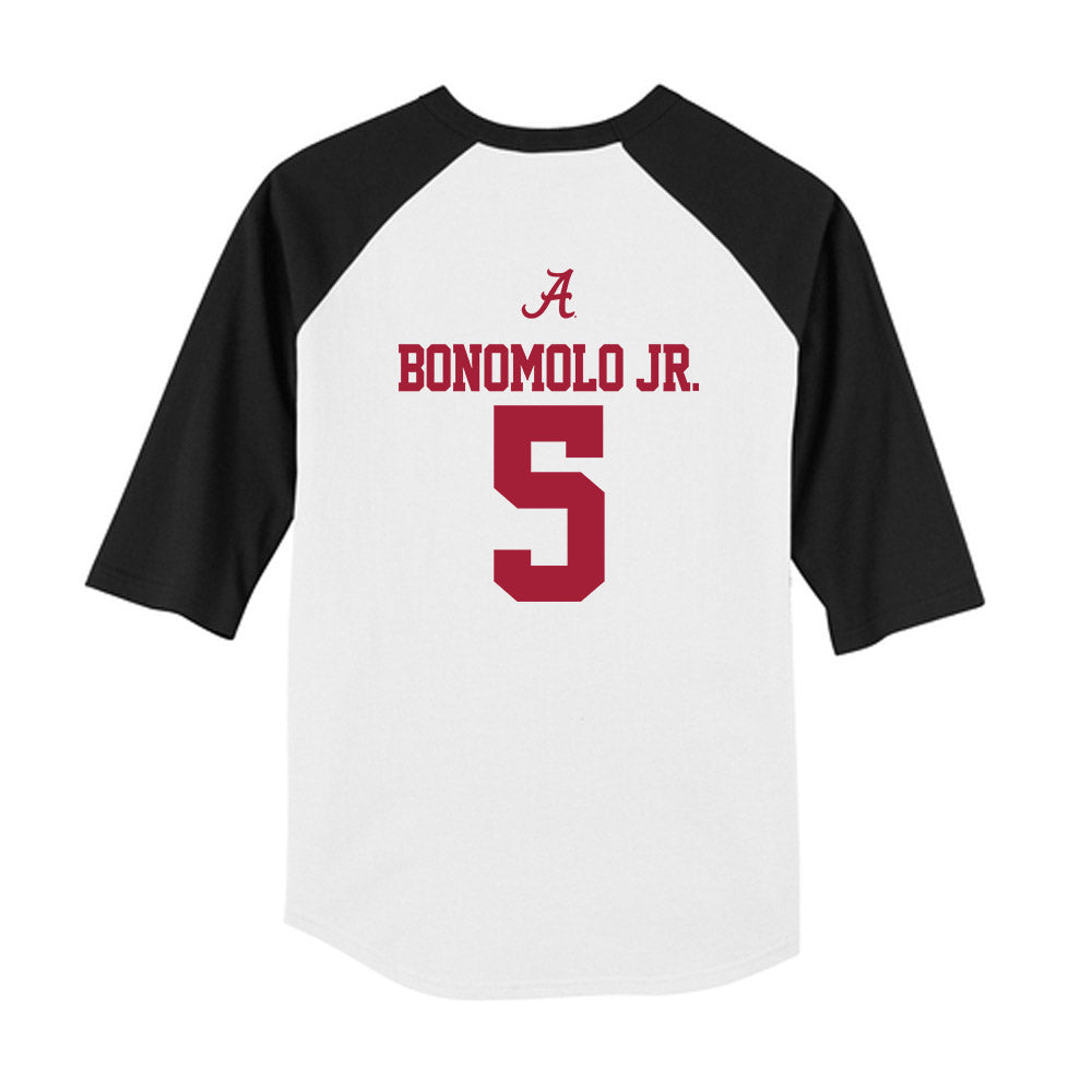 Alabama - NCAA Baseball : Richie Bonomolo Jr. - USA Raglan Youth Raglan T-Shirt Hoodie, Sweatshirt (Image 2)
