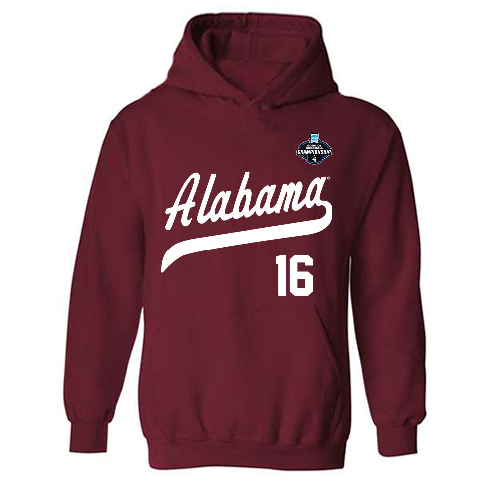 Alabama - NCAA Baseball : Jonathan Stevens - NCAA¬Æ Replica Shersey Hooded Sweatshirt Style002 T-Shirts, Hoodie (Image 1)