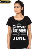 Princess Are Born In June Black T-Shirt Hoodie, Sweatshirt | CoreVibeTees.com