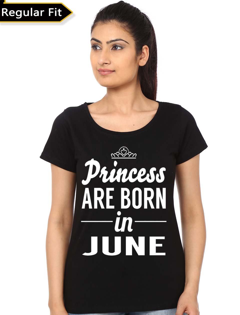 Princess Are Born In June Black T-Shirt Hoodie, Sweatshirt | CoreVibeTees.com
