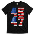 Pro Trump Election 2024 Vintage 45 47 USA Flag T-Shirt Hoodie, Sweatshirt | CoreVibeTees.com