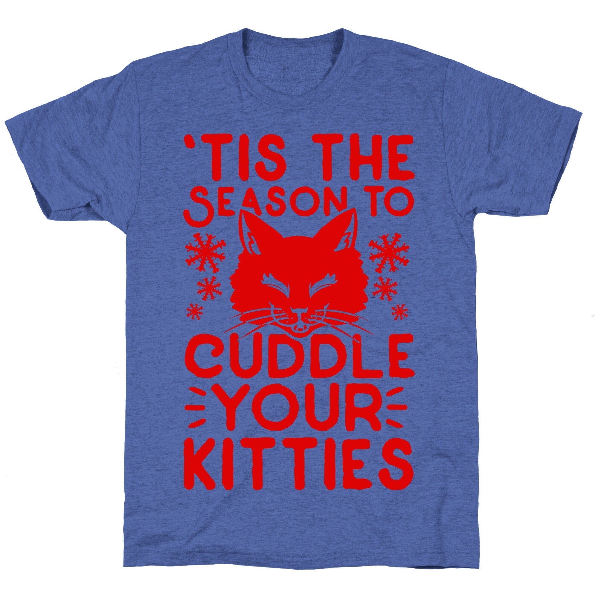 'Tis the Season to Cuddle Your Kitties Unisex Triblend Tee Hoodie, Sweatshirt | CoreVibeTees.com (Image 4)