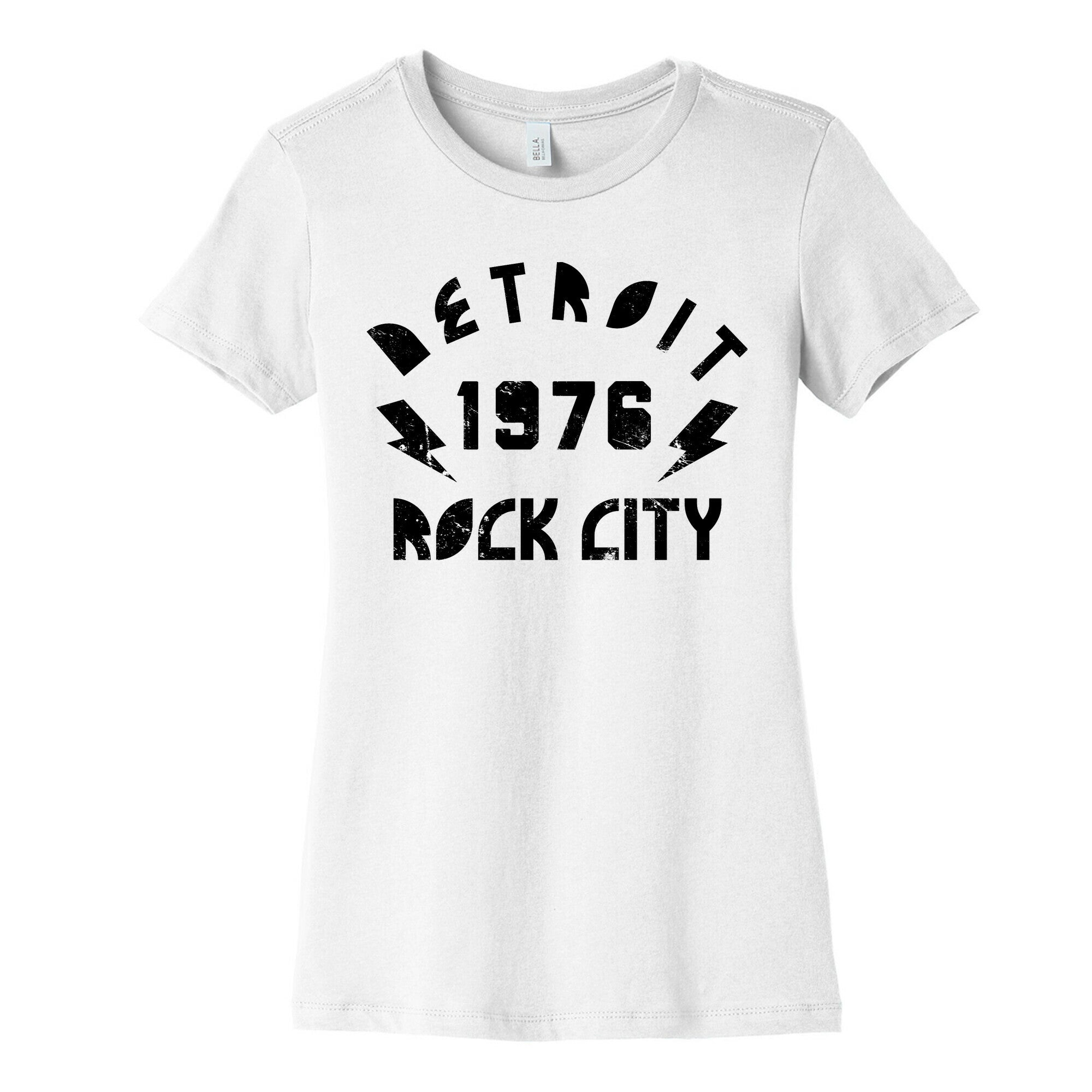 Detroit Rock City 1976 Women's Cotton Tee Hoodie, Sweatshirt | CoreVibeTees.com (Image 4)