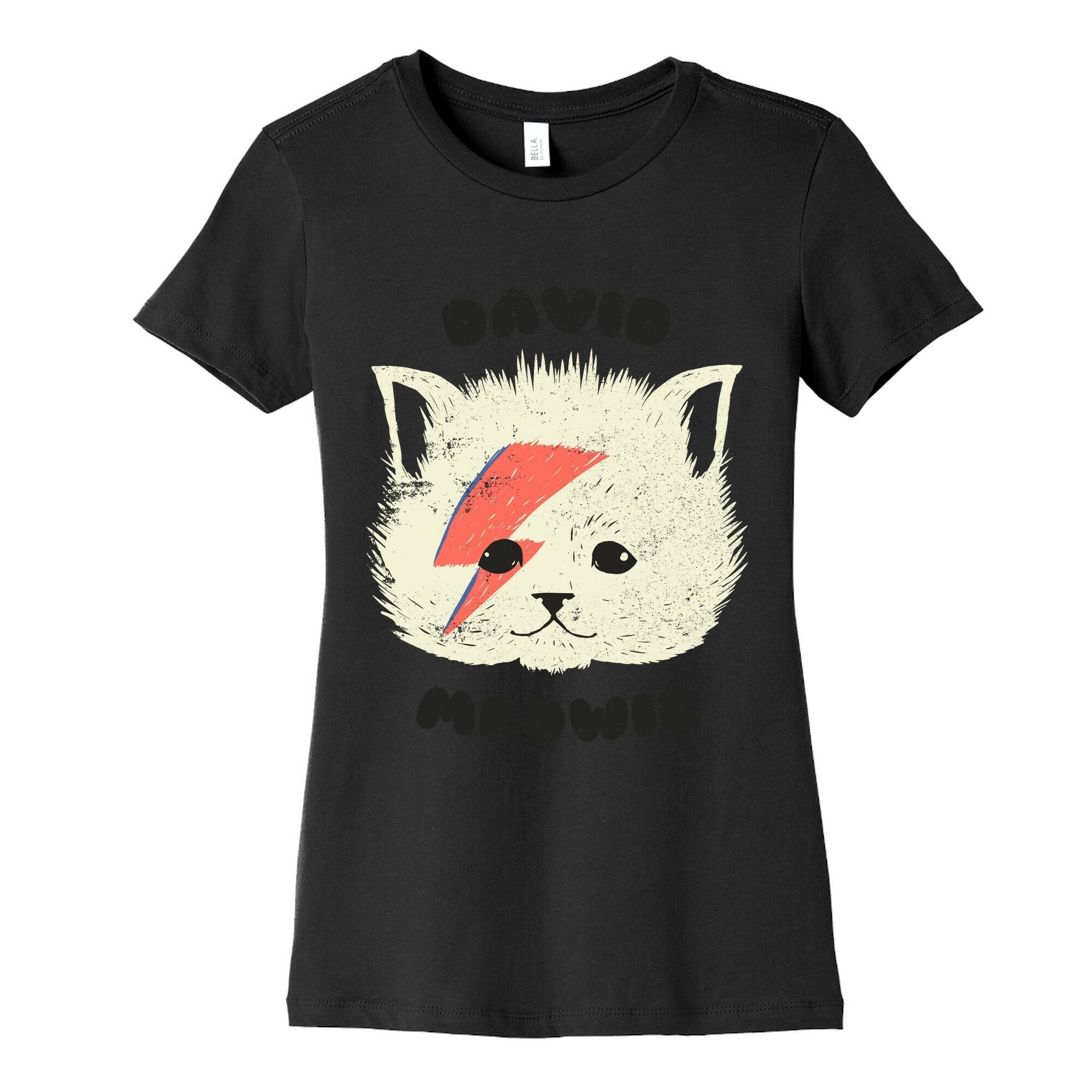 David Meowie Women's Cotton Tee Hoodie, Sweatshirt | CoreVibeTees.com (Image 5)