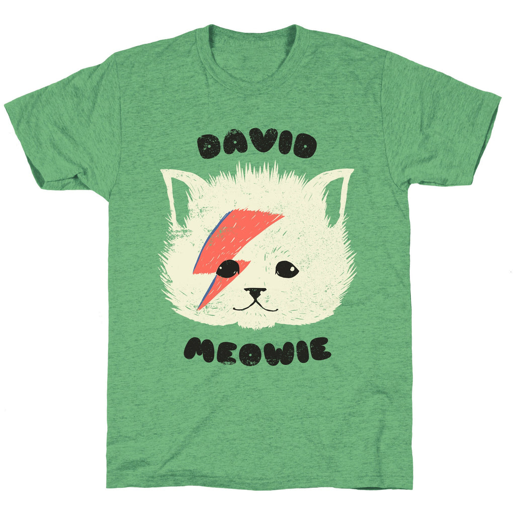 David Meowie Unisex Triblend Tee Hoodie, Sweatshirt | CoreVibeTees.com (Image 2)