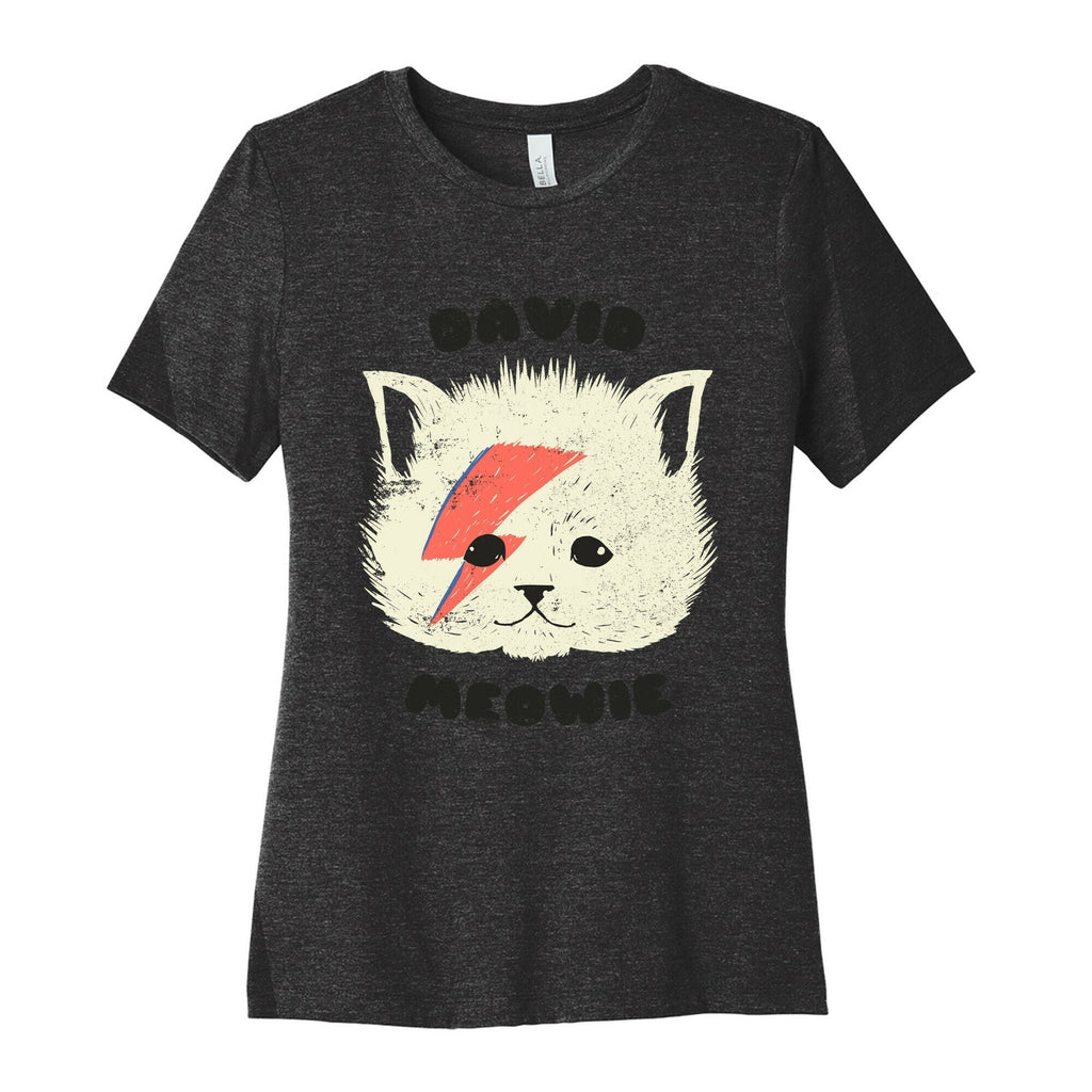 David Meowie Women's Cotton Tee Hoodie, Sweatshirt | CoreVibeTees.com (Image 1)