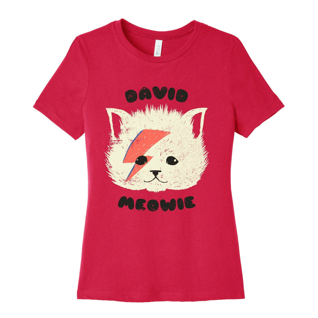 David Meowie Women's Cotton Tee Hoodie, Sweatshirt | CoreVibeTees.com (Image 2)