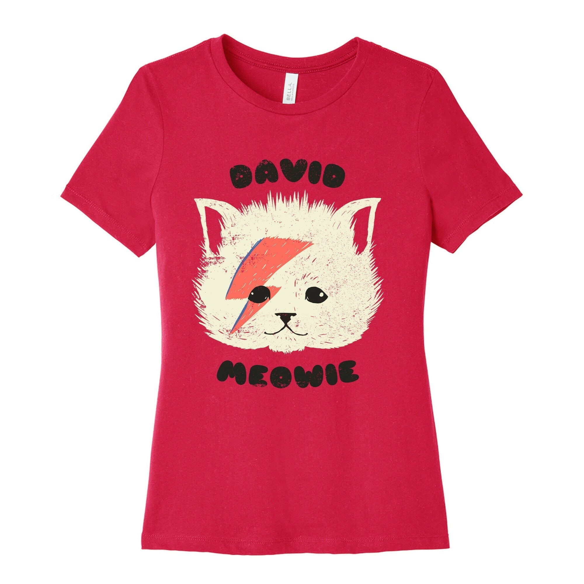David Meowie Women's Cotton Tee Hoodie, Sweatshirt | CoreVibeTees.com (Image 2)