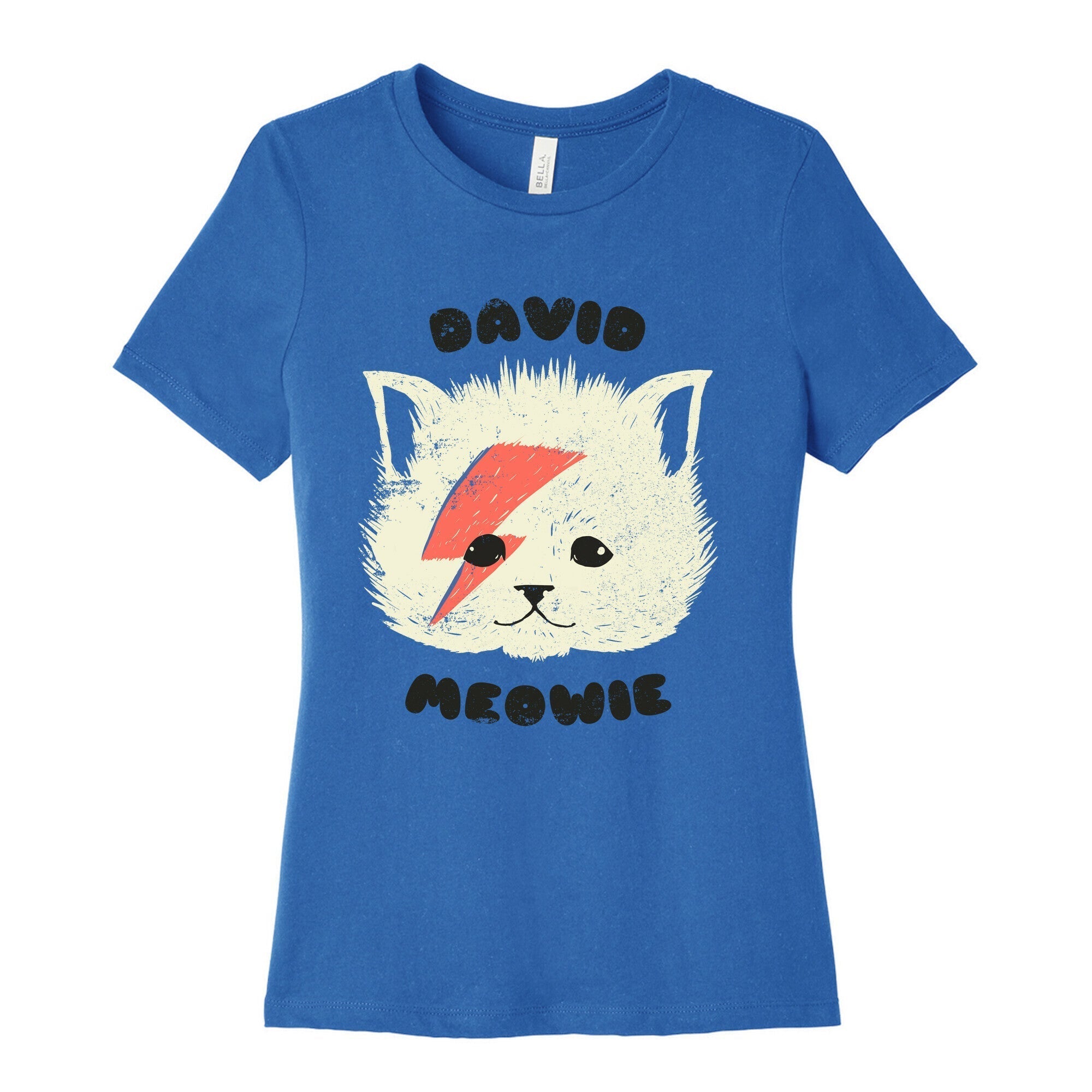 David Meowie Women's Cotton Tee Hoodie, Sweatshirt | CoreVibeTees.com (Image 3)