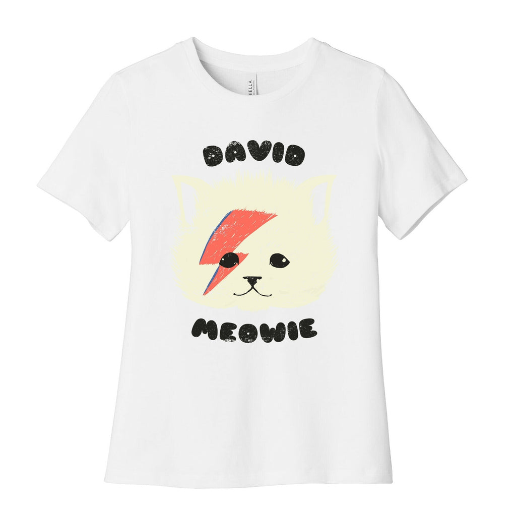 David Meowie Women's Cotton Tee Hoodie, Sweatshirt | CoreVibeTees.com (Image 4)