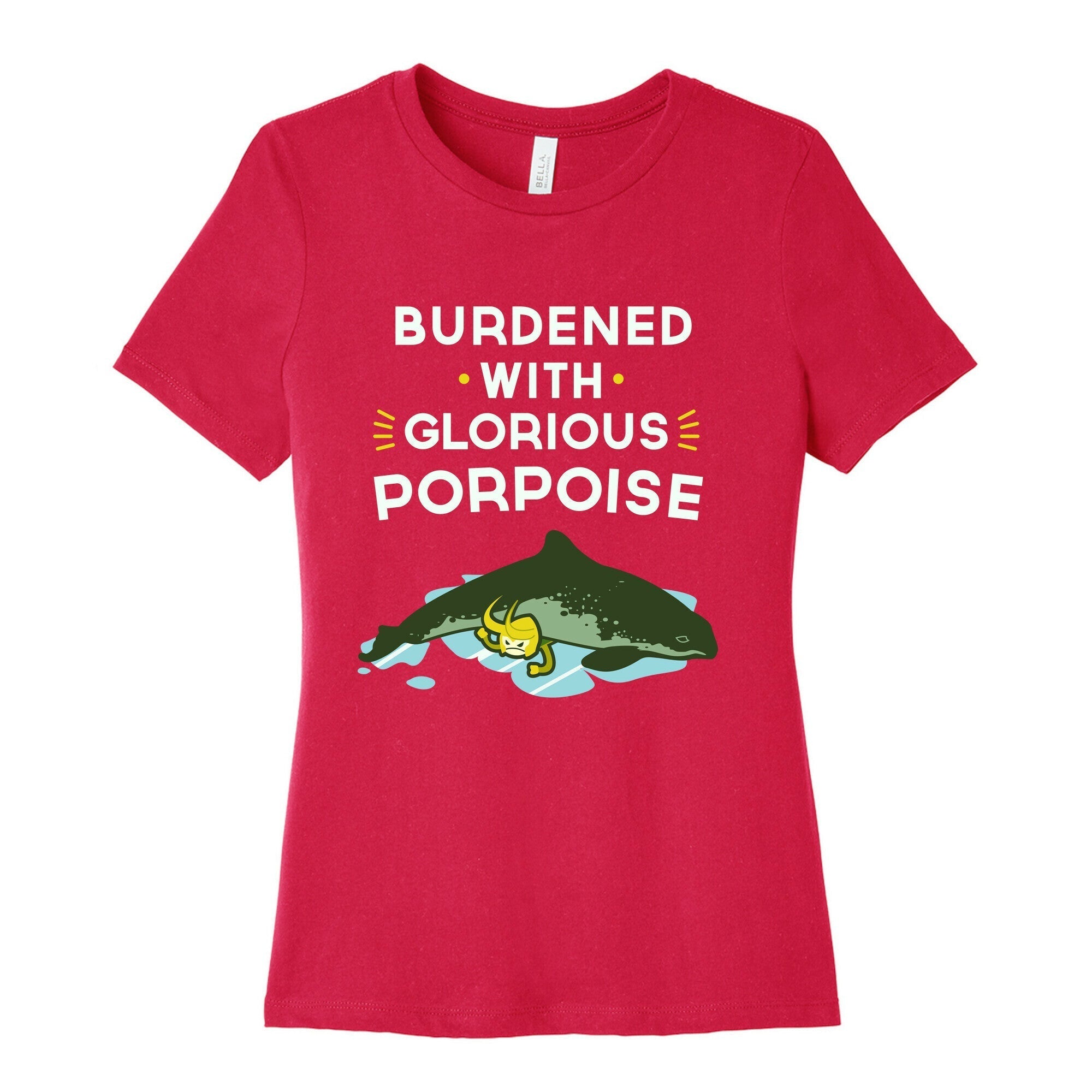 Glorious Porpoise Women's Cotton Tee Hoodie, Sweatshirt | CoreVibeTees.com (Image 2)