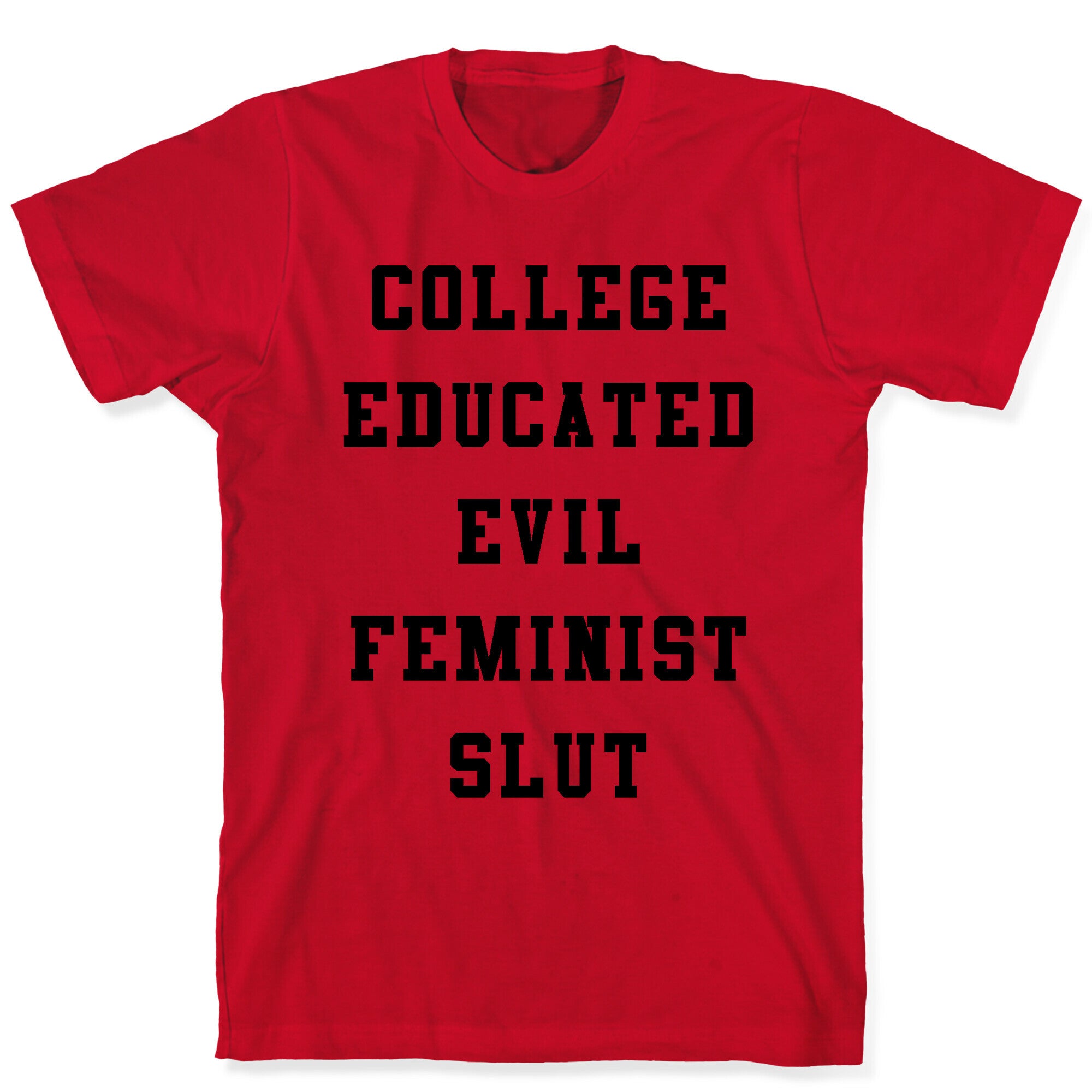 College Educated Evil Feminist Slut T-Shirt Hoodie, Sweatshirt | CoreVibeTees.com (Image 5)