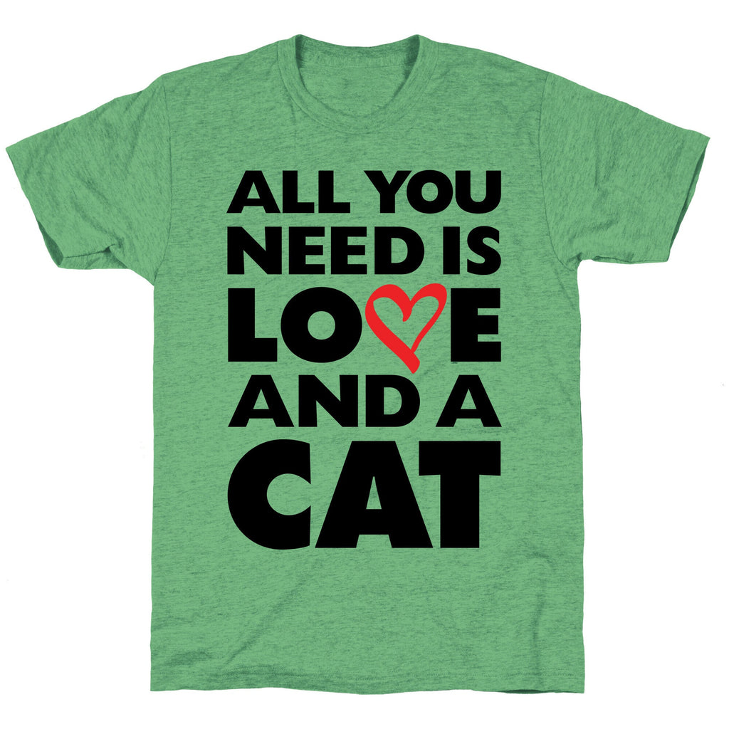 All You Need Is Love And A Cat Unisex Triblend Tee Hoodie, Sweatshirt | CoreVibeTees.com (Image 2)