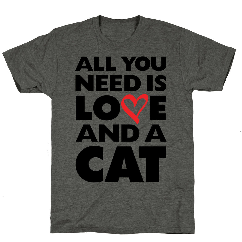 All You Need Is Love And A Cat Unisex Triblend Tee Hoodie, Sweatshirt | CoreVibeTees.com (Image 3)