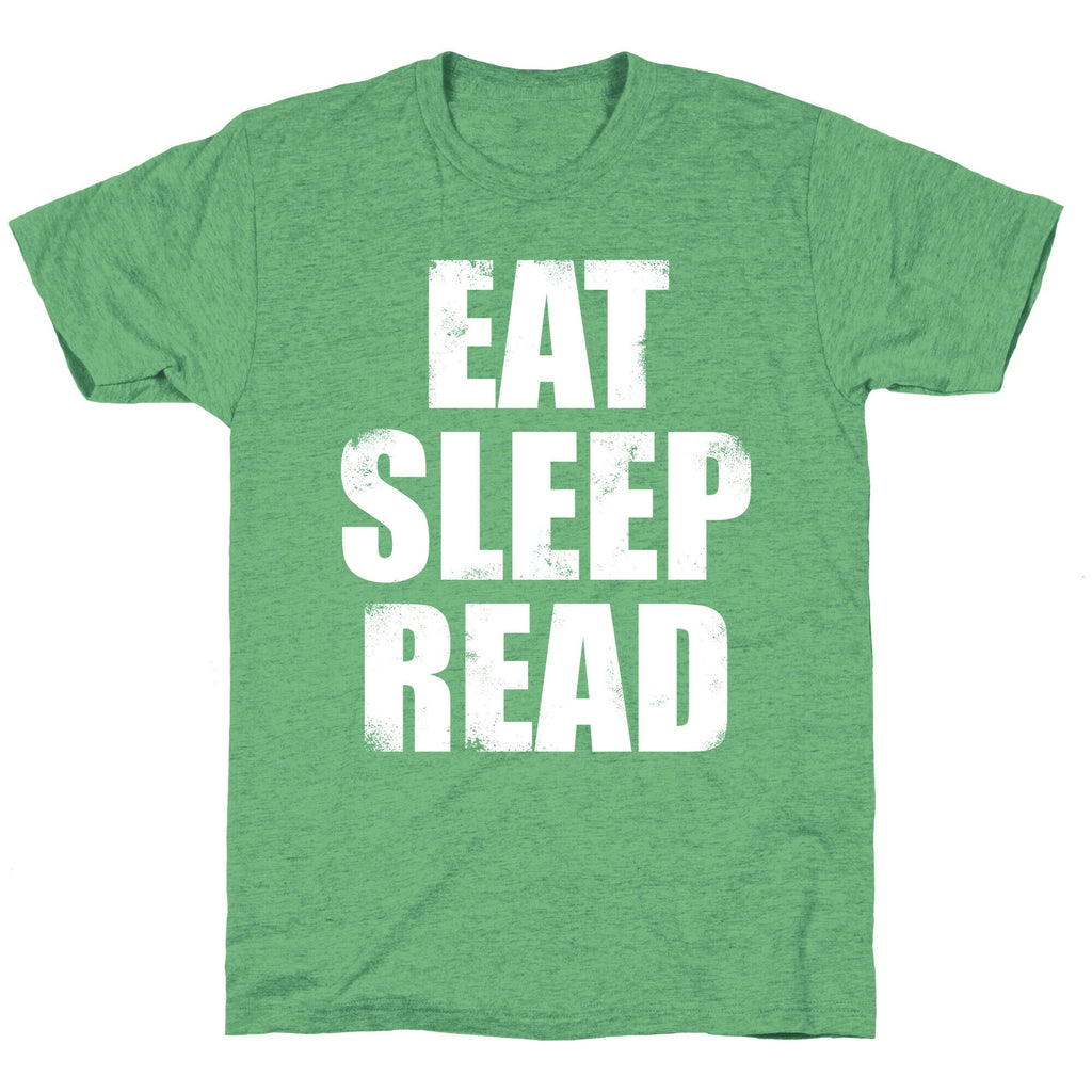 Eat Sleep Read (White Ink) Unisex Triblend Tee Hoodie, Sweatshirt | CoreVibeTees.com (Image 2)