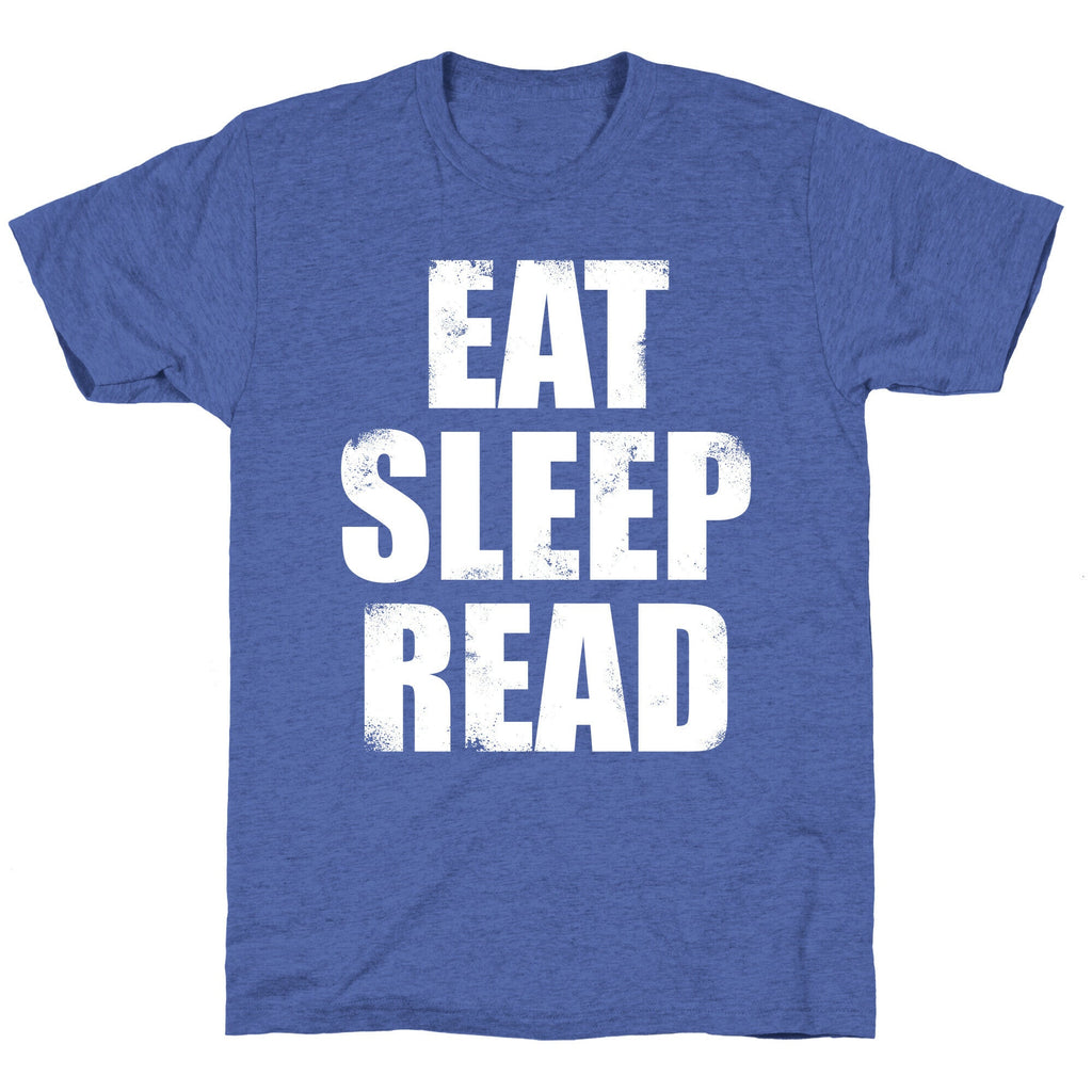 Eat Sleep Read (White Ink) Unisex Triblend Tee Hoodie, Sweatshirt | CoreVibeTees.com (Image 5)