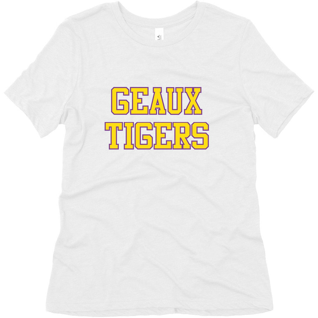 Geaux Tigers Women's Triblend Tee Hoodie, Sweatshirt | CoreVibeTees.com (Image 2)