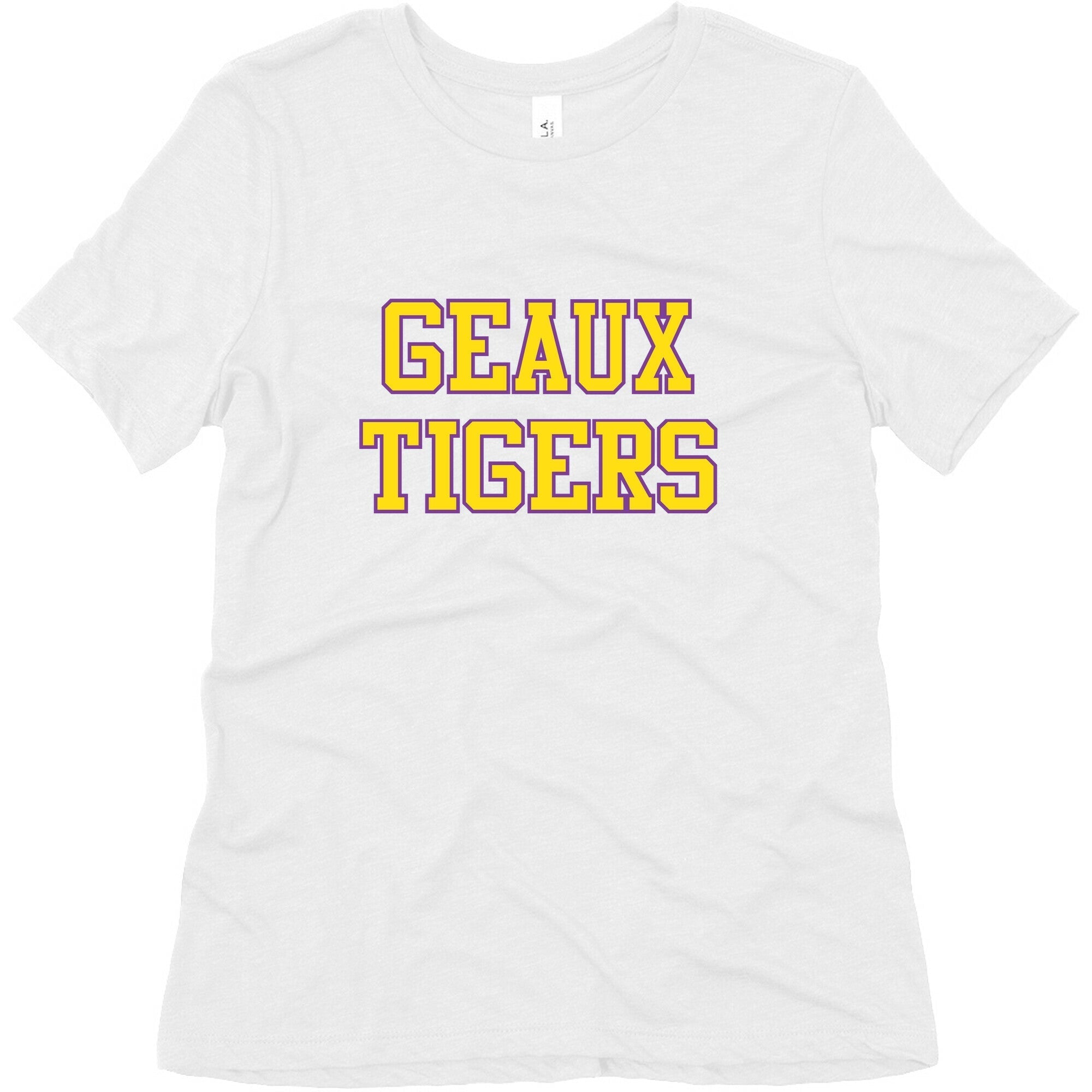 Geaux Tigers Women's Triblend Tee Hoodie, Sweatshirt | CoreVibeTees.com (Image 2)