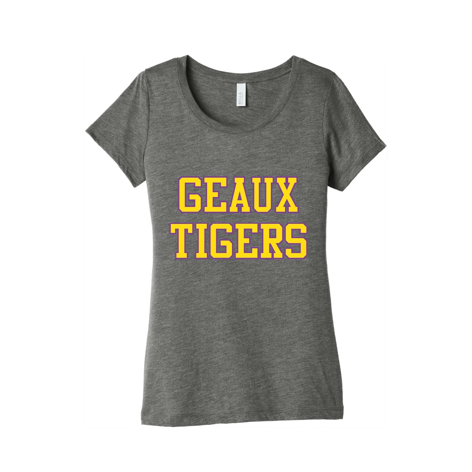 Geaux Tigers Women's Triblend Tee Hoodie, Sweatshirt | CoreVibeTees.com (Image 1)