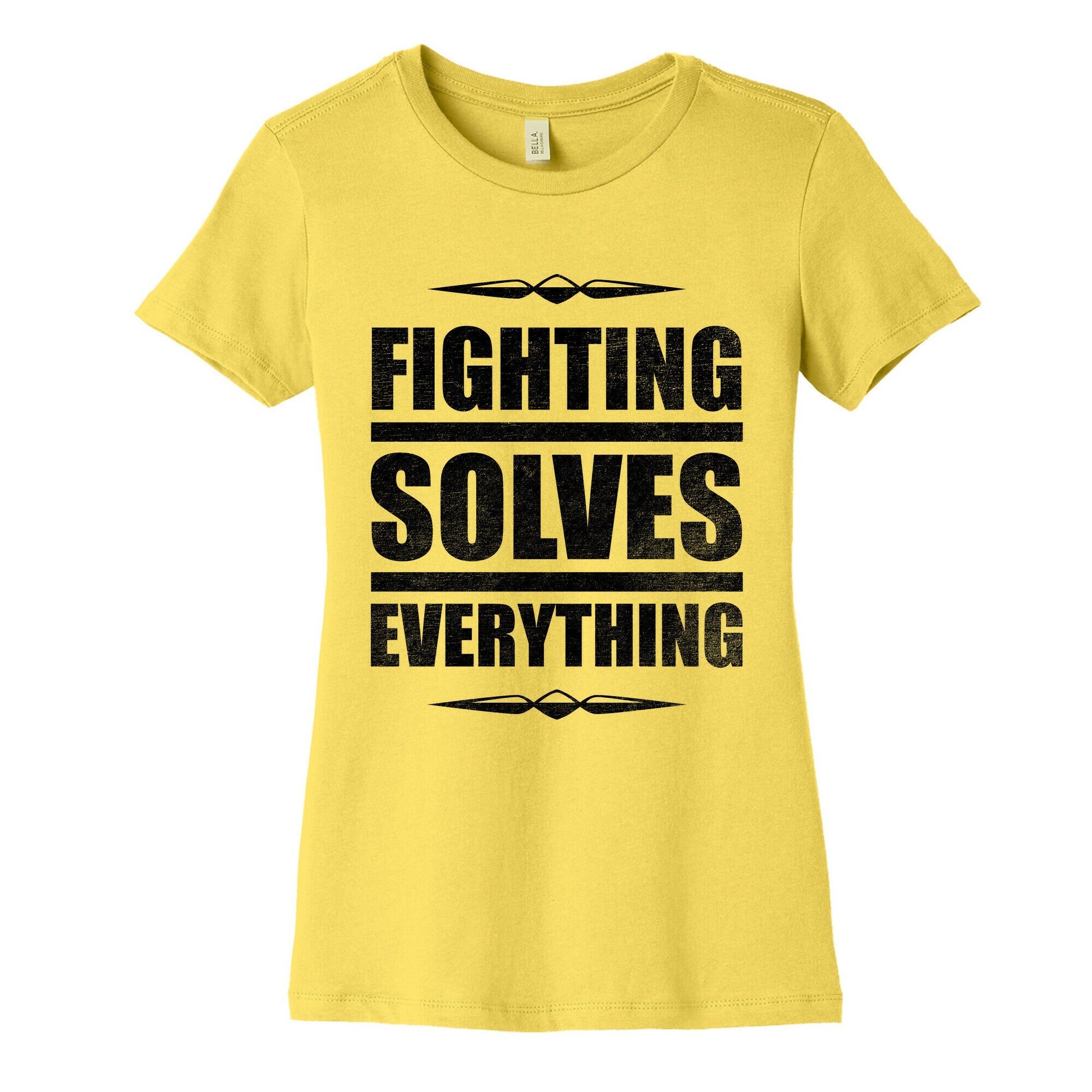 Fighting Solves Everything Women's Cotton Tee Hoodie, Sweatshirt | CoreVibeTees.com (Image 3)