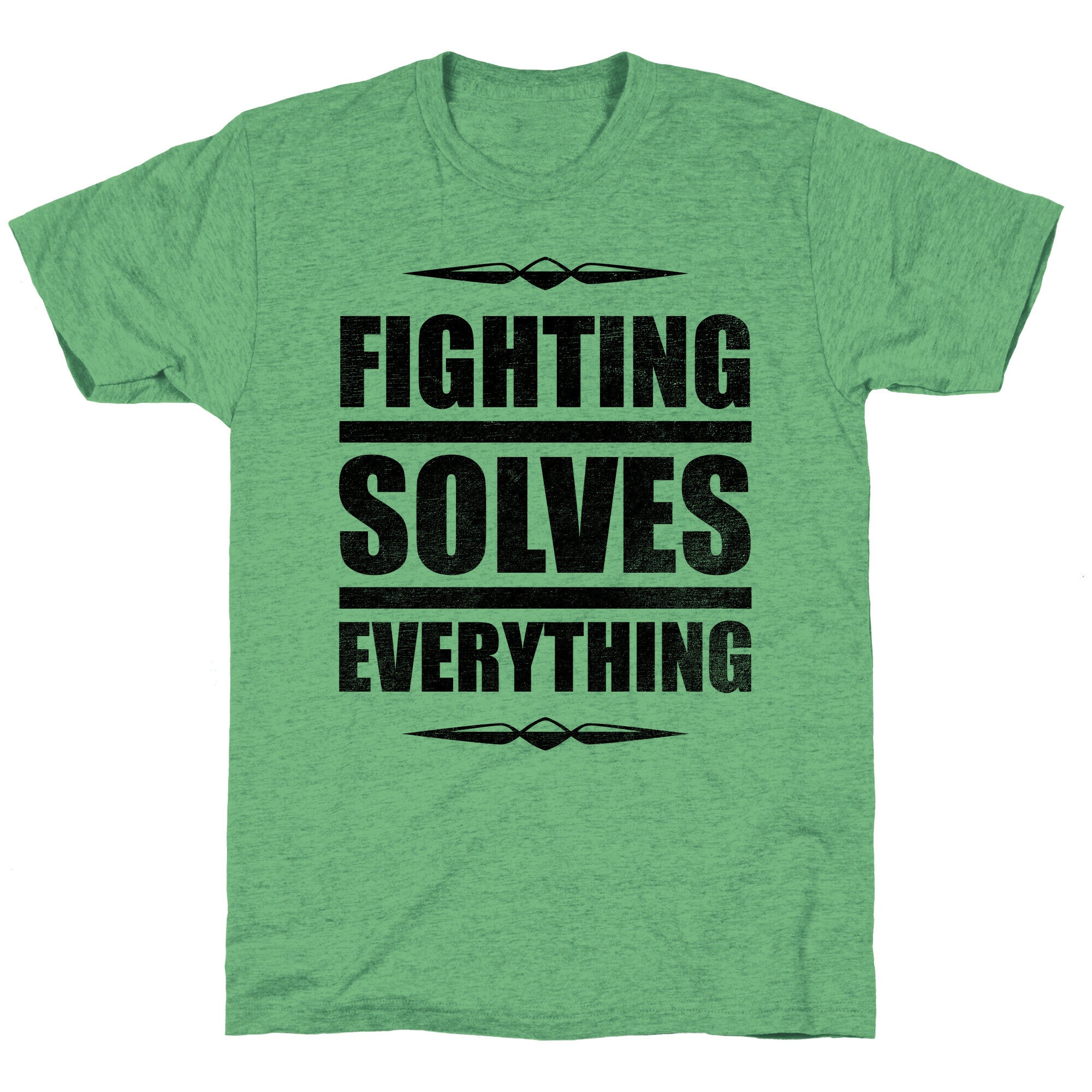 Fighting Solves Everything Unisex Triblend Tee Hoodie, Sweatshirt | CoreVibeTees.com (Image 1)