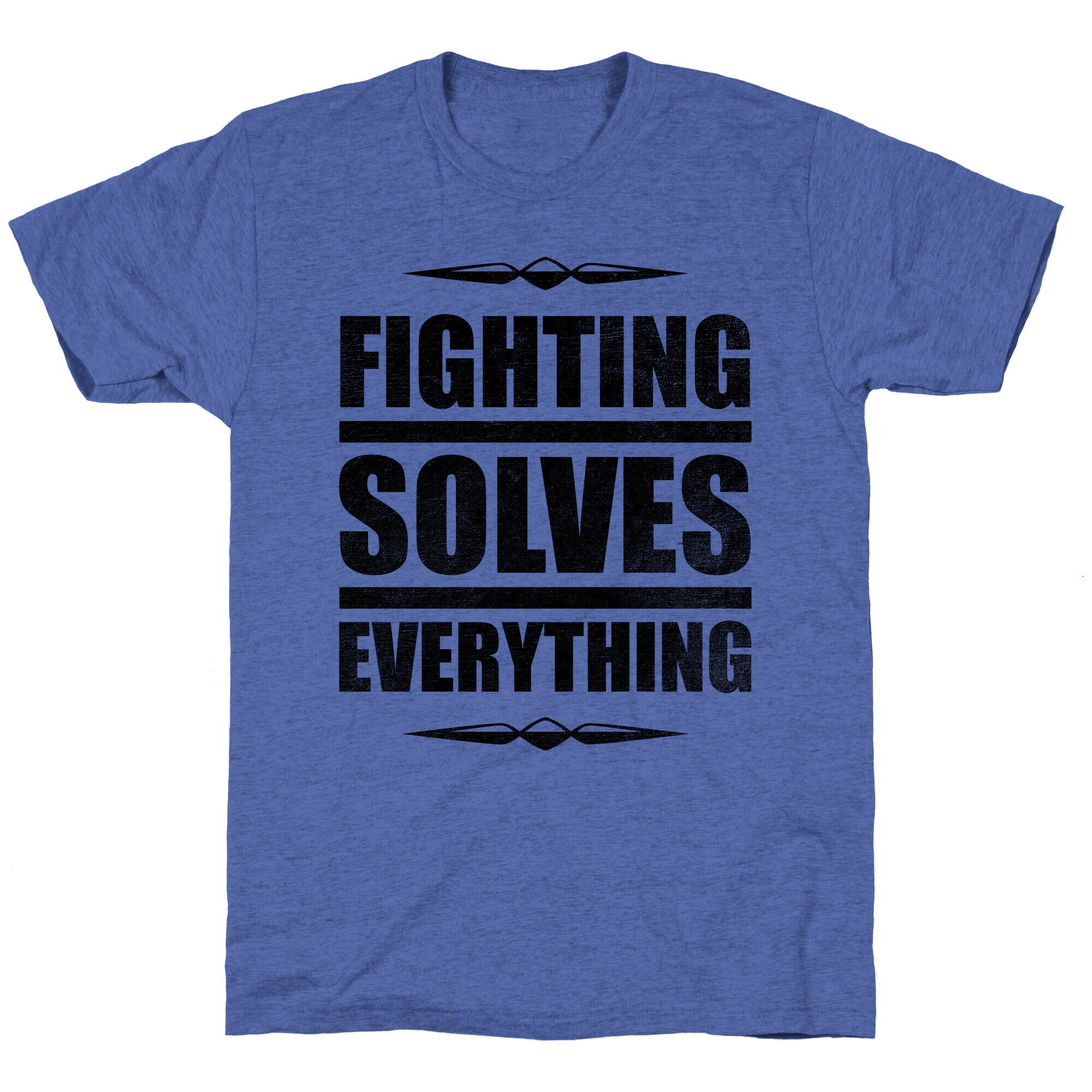 Fighting Solves Everything Unisex Triblend Tee Hoodie, Sweatshirt | CoreVibeTees.com (Image 3)