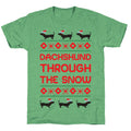 Dachshund Through The Snow Unisex Triblend Tee Hoodie, Sweatshirt | CoreVibeTees.com (Image 1)