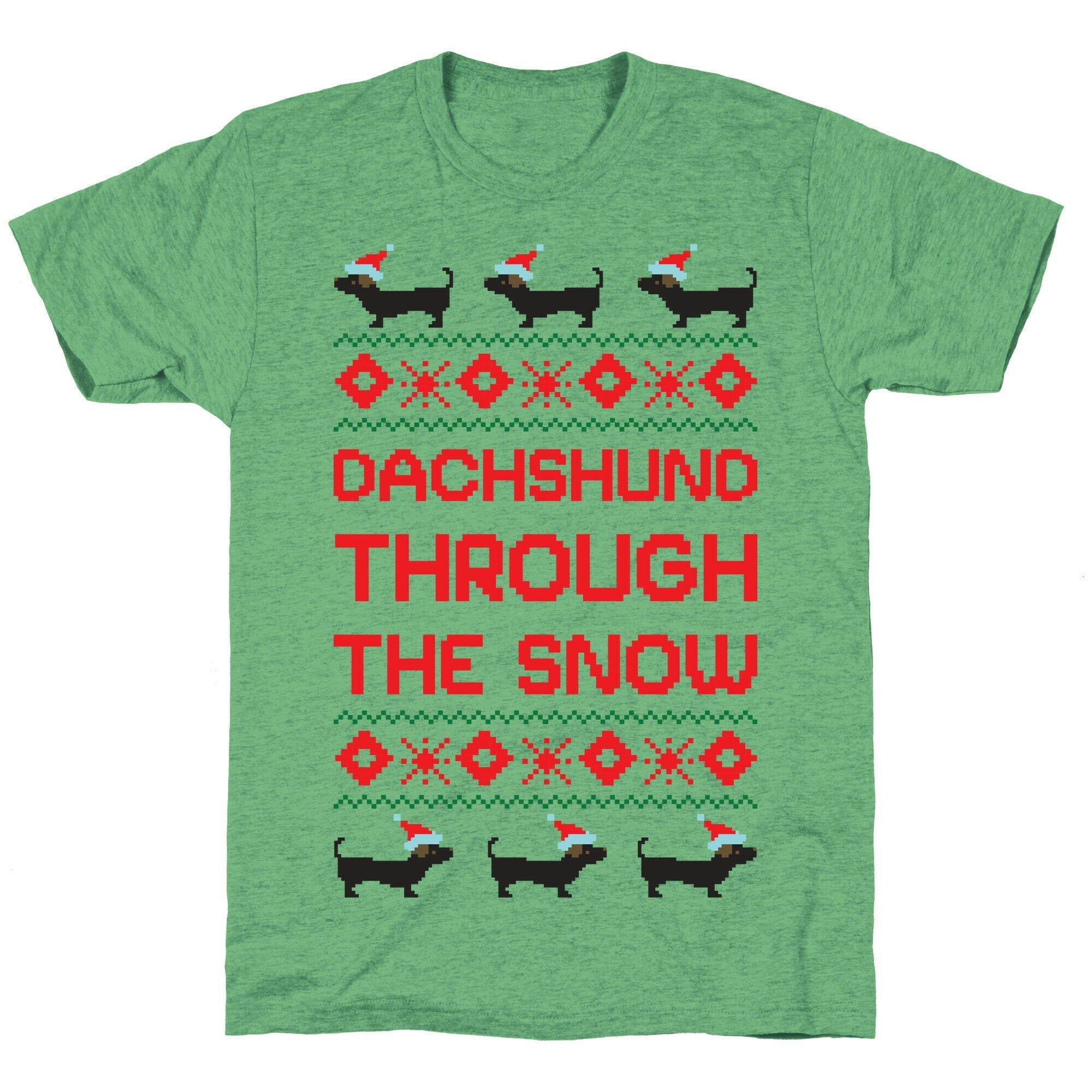 Dachshund Through The Snow Unisex Triblend Tee Hoodie, Sweatshirt | CoreVibeTees.com (Image 1)