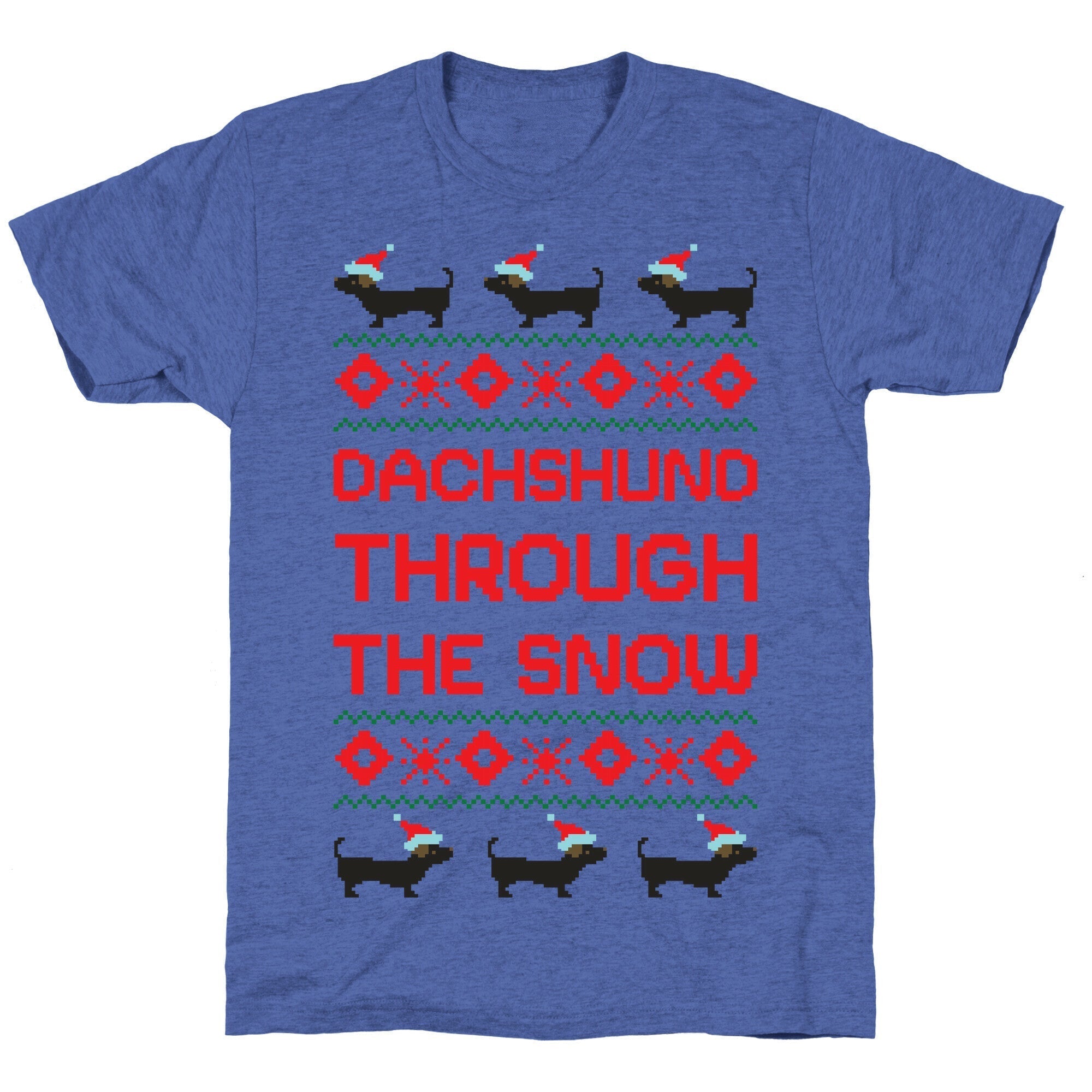 Dachshund Through The Snow Unisex Triblend Tee Hoodie, Sweatshirt | CoreVibeTees.com (Image 4)