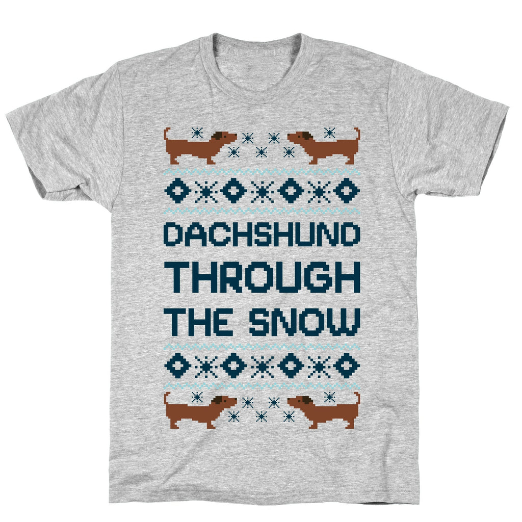 Dachshund Through The Snow T-Shirt Hoodie, Sweatshirt | CoreVibeTees.com (Image 3)