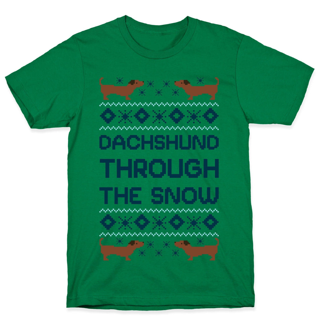 Dachshund Through The Snow T-Shirt Hoodie, Sweatshirt | CoreVibeTees.com (Image 4)