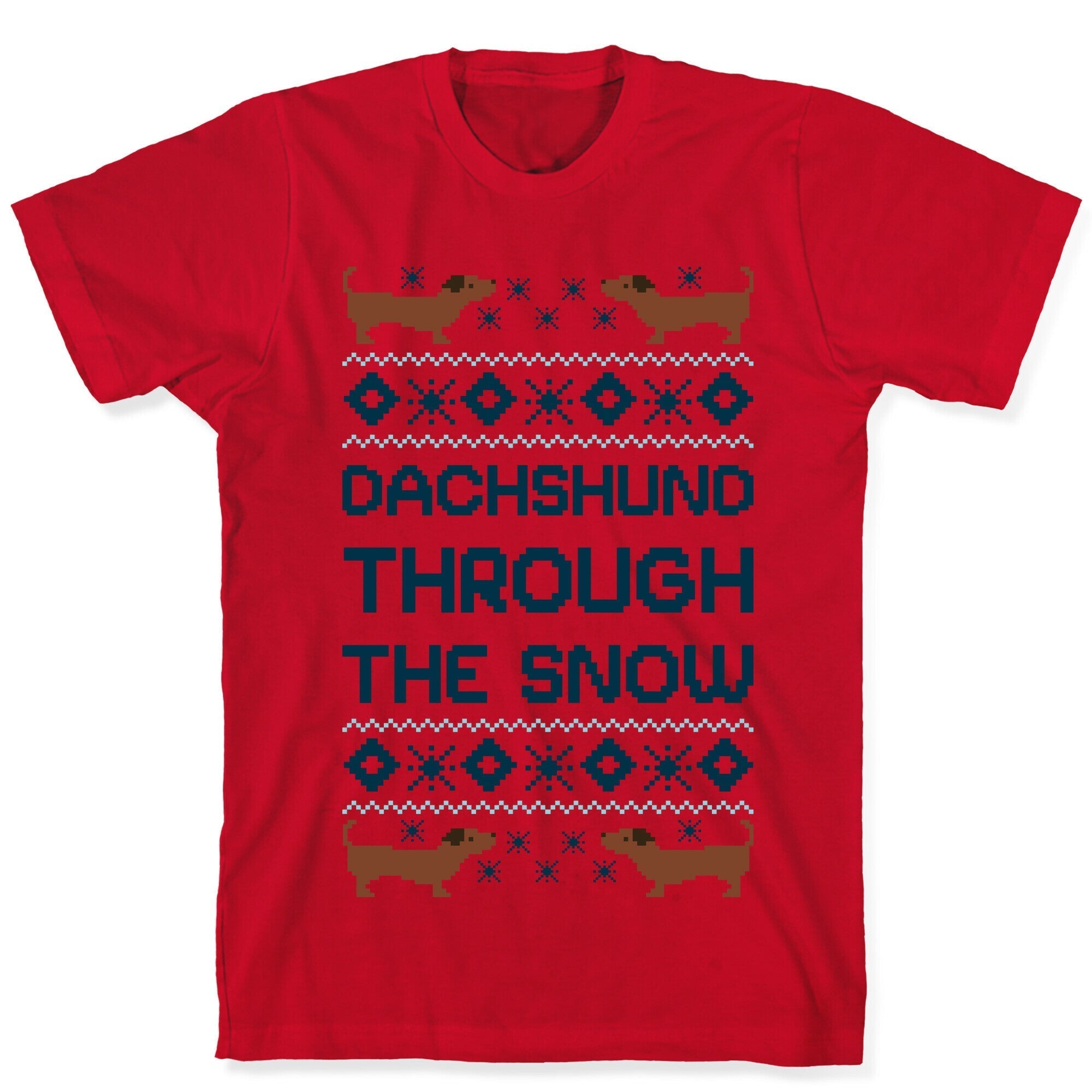 Dachshund Through The Snow T-Shirt Hoodie, Sweatshirt | CoreVibeTees.com (Image 5)