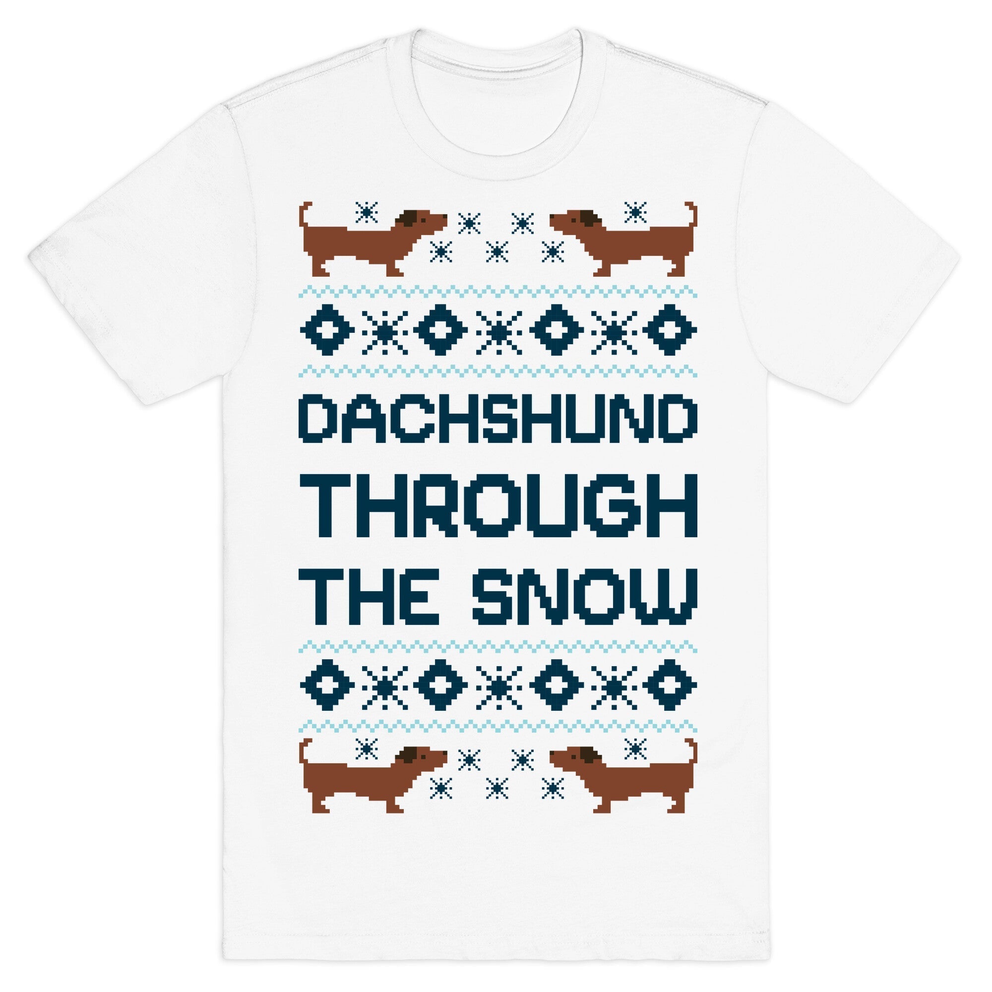 Dachshund Through The Snow T-Shirt Hoodie, Sweatshirt | CoreVibeTees.com (Image 2)