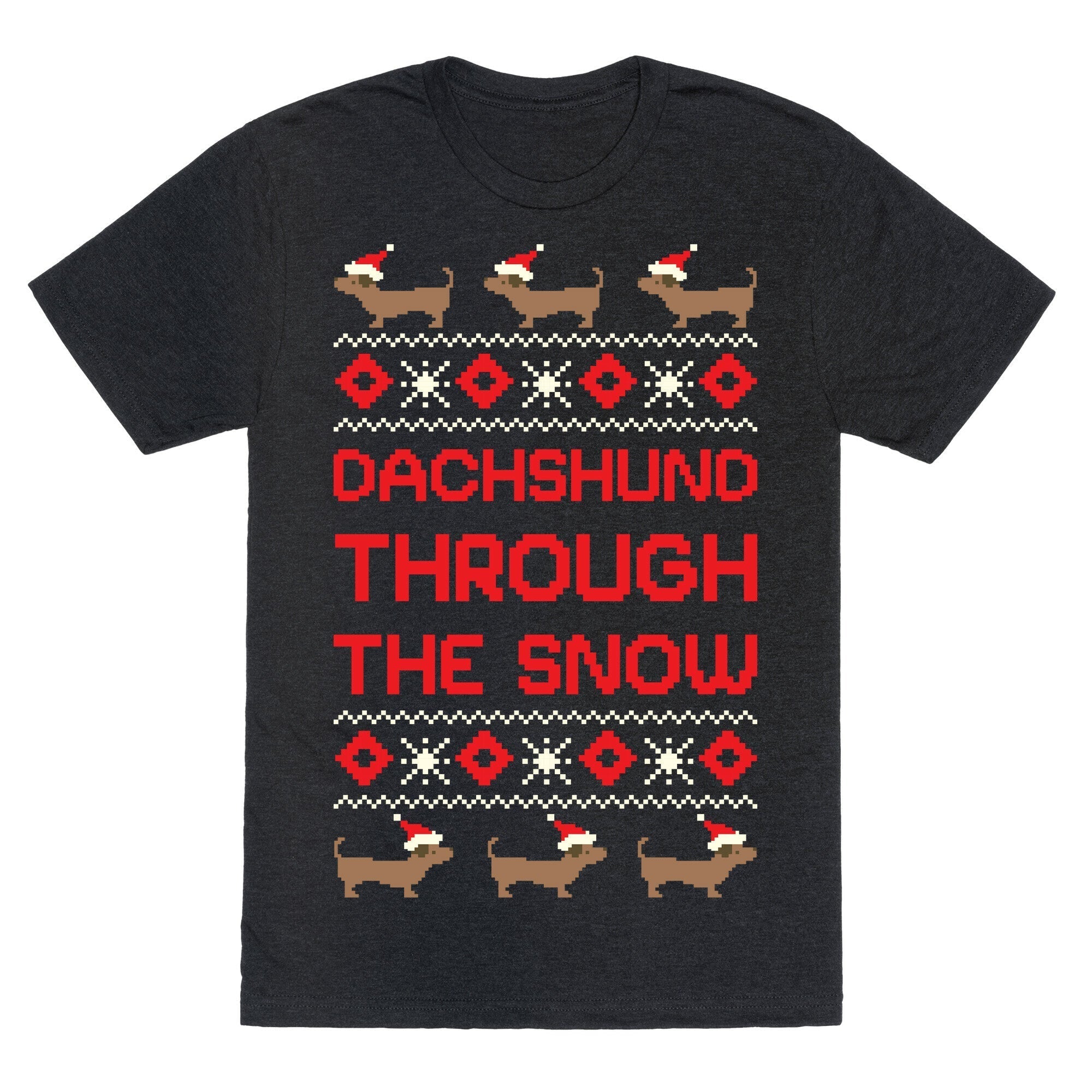 Dachshund Through The Snow Unisex Triblend Tee Style001 Hoodie, Sweatshirt | CoreVibeTees.com (Image 1)