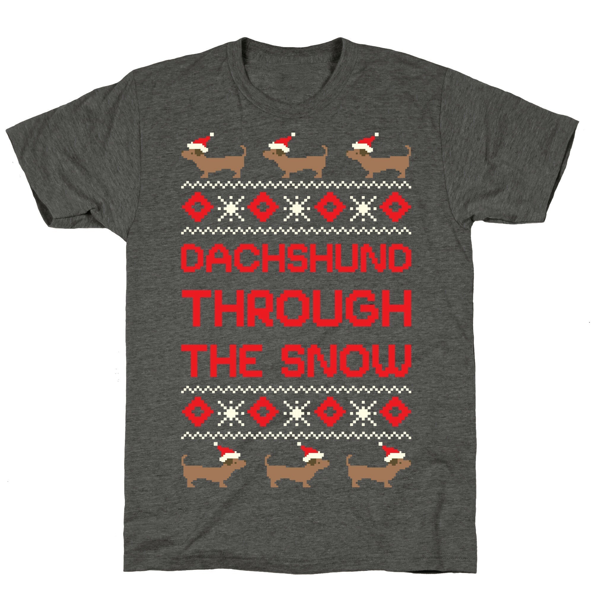 Dachshund Through The Snow Unisex Triblend Tee Style001 Hoodie, Sweatshirt | CoreVibeTees.com (Image 3)