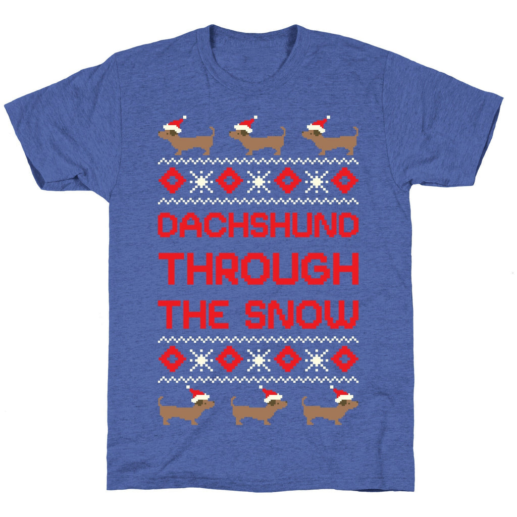 Dachshund Through The Snow Unisex Triblend Tee Style001 Hoodie, Sweatshirt | CoreVibeTees.com (Image 5)