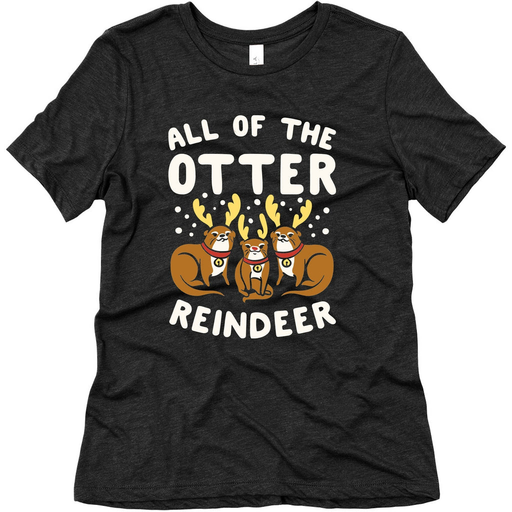 All of The Otter Reindeer Women's Triblend Tee Hoodie, Sweatshirt | CoreVibeTees.com (Image 1)