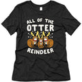 All of The Otter Reindeer Women's Triblend Tee Hoodie, Sweatshirt | CoreVibeTees.com (Image 1)