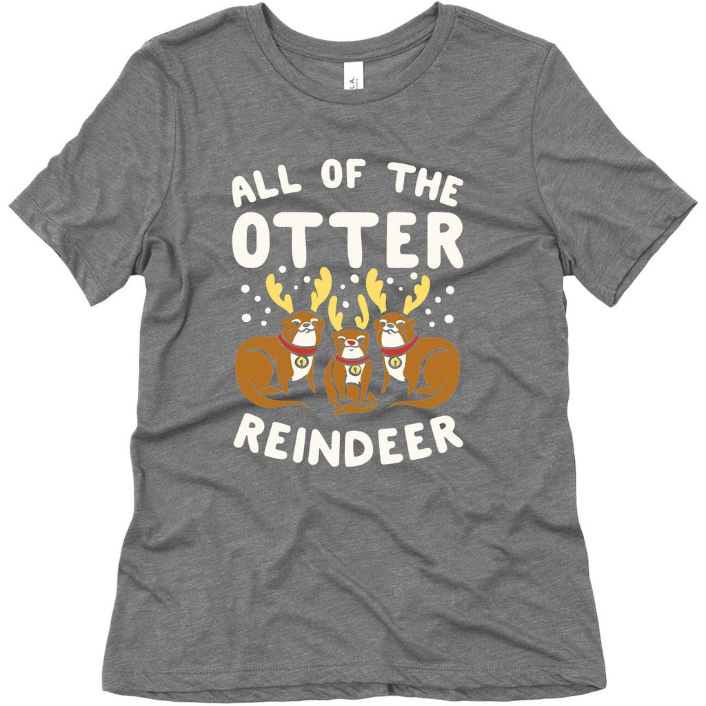 All of The Otter Reindeer Women's Triblend Tee Hoodie, Sweatshirt | CoreVibeTees.com (Image 4)