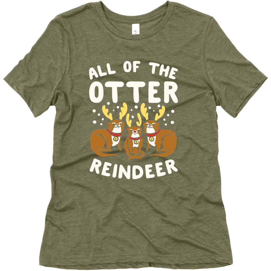 All of The Otter Reindeer Women's Triblend Tee Hoodie, Sweatshirt | CoreVibeTees.com (Image 5)