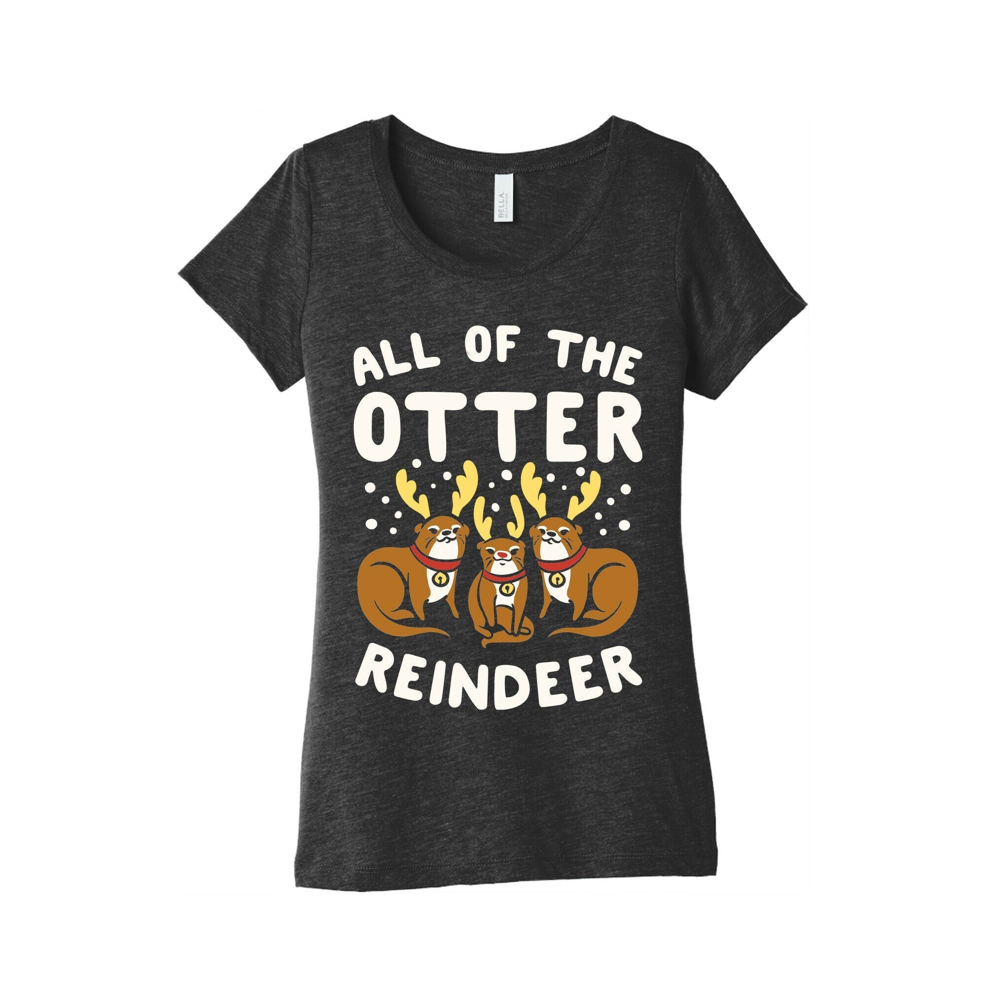 All of The Otter Reindeer Women's Triblend Tee Hoodie, Sweatshirt | CoreVibeTees.com (Image 2)