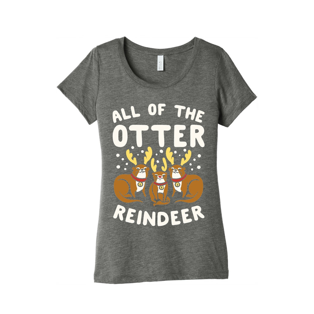 All of The Otter Reindeer Women's Triblend Tee Hoodie, Sweatshirt | CoreVibeTees.com (Image 3)