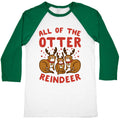 All of The Otter Reindeer Baseball Tee Hoodie, Sweatshirt | CoreVibeTees.com (Image 1)