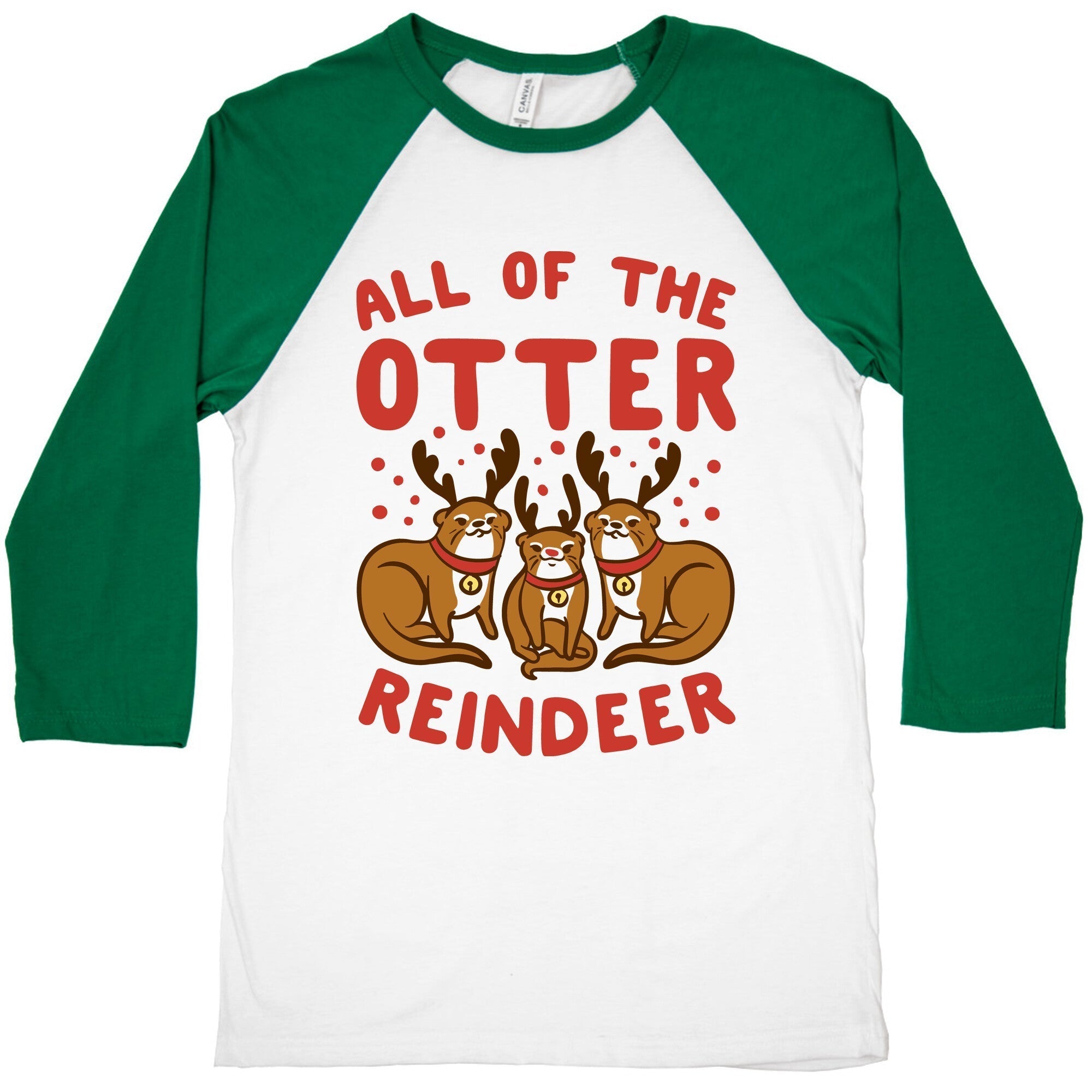 All of The Otter Reindeer Baseball Tee Hoodie, Sweatshirt | CoreVibeTees.com (Image 1)