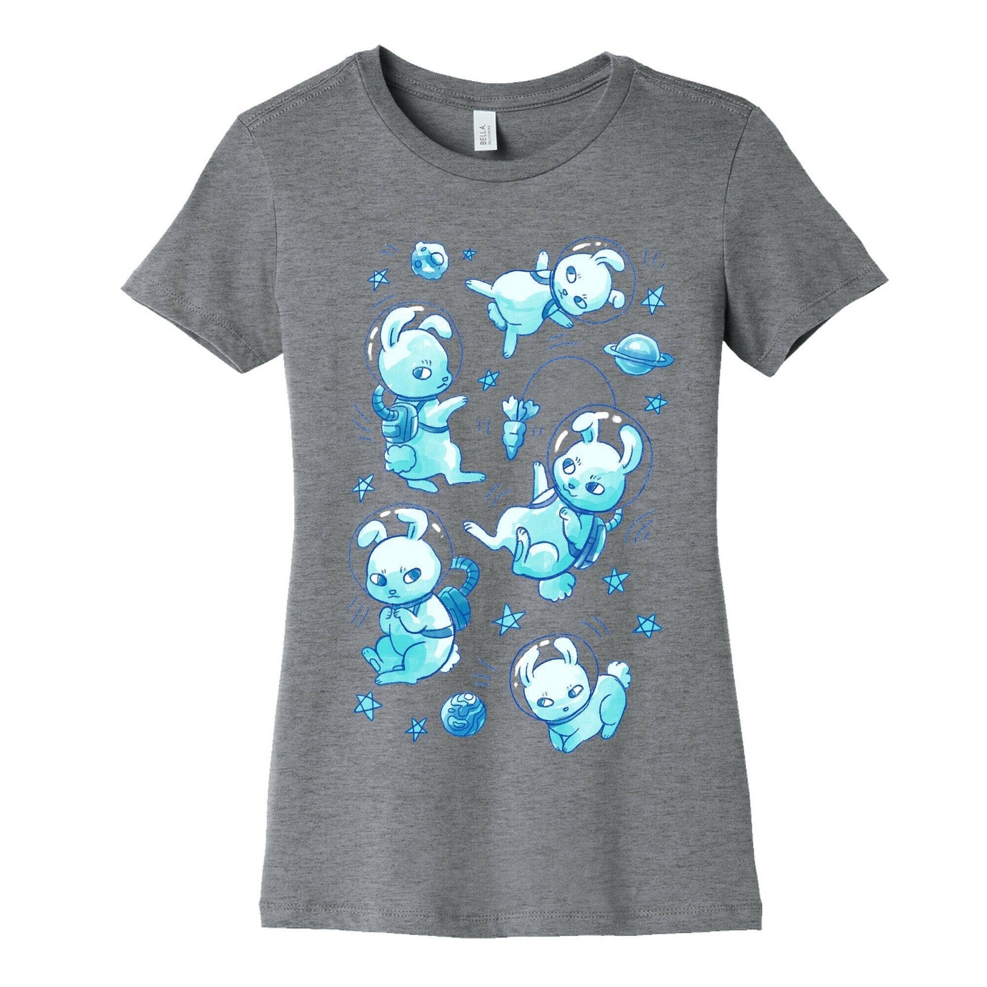 Bunnies In Space Women's Cotton Tee Hoodie, Sweatshirt | CoreVibeTees.com (Image 2)