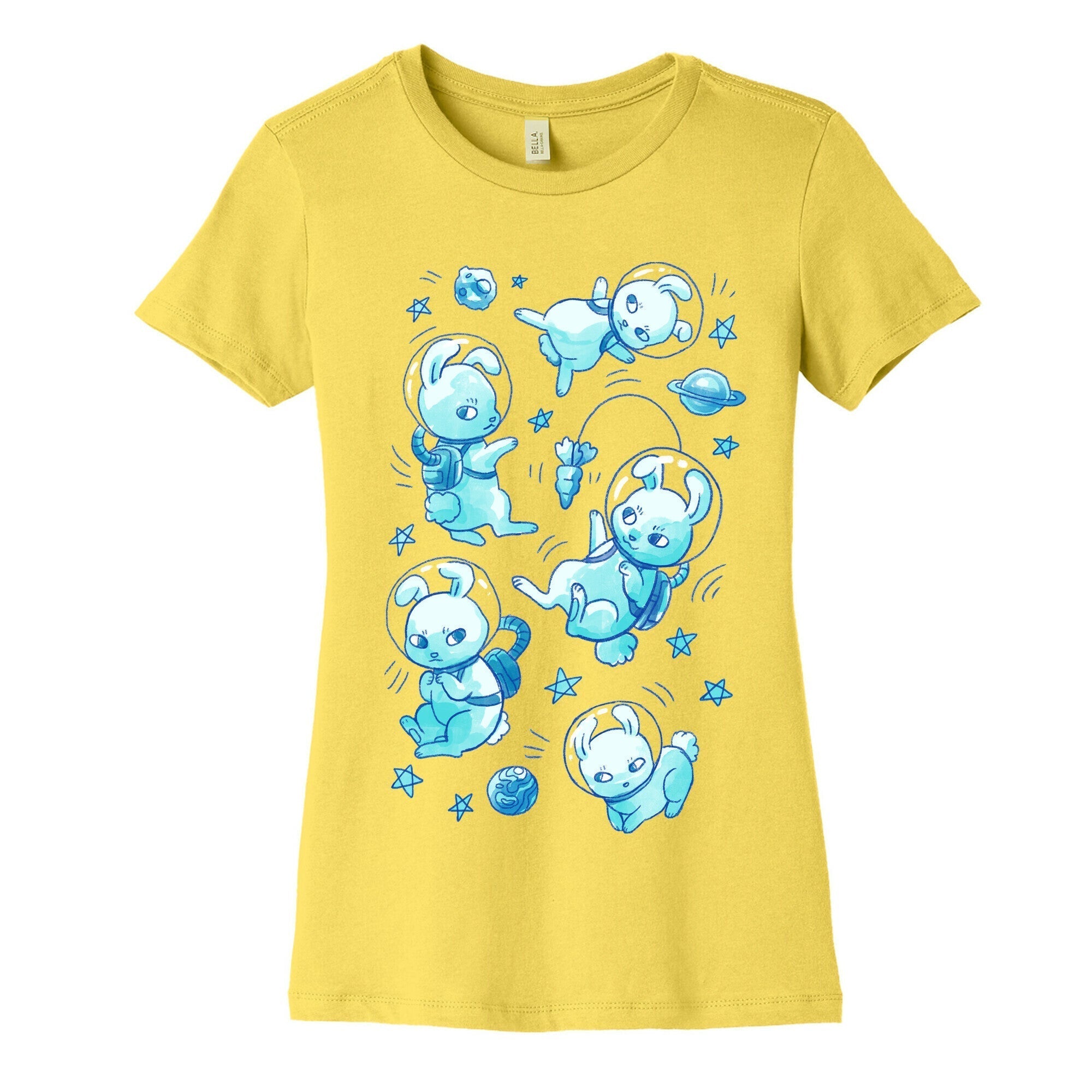 Bunnies In Space Women's Cotton Tee Hoodie, Sweatshirt | CoreVibeTees.com (Image 3)