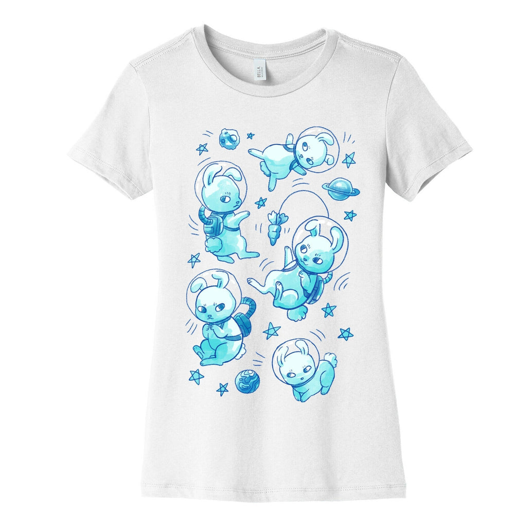 Bunnies In Space Women's Cotton Tee Hoodie, Sweatshirt | CoreVibeTees.com (Image 4)