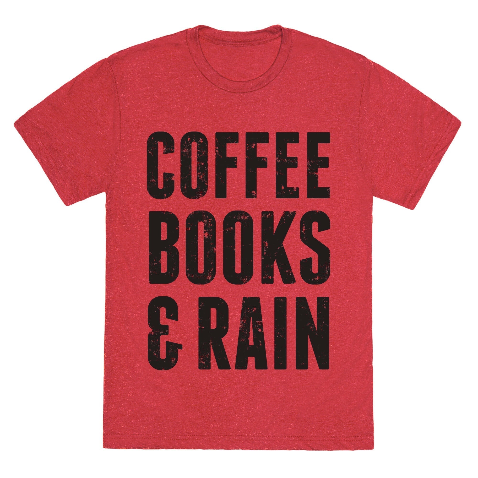 Coffee Books & Rain (Vintage) Unisex Triblend Tee Hoodie, Sweatshirt | CoreVibeTees.com (Image 3)